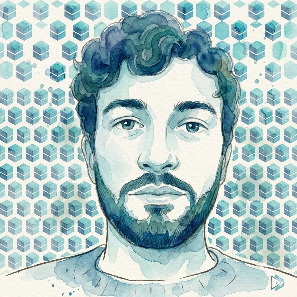 Portrait illustration of Pietro R., founder of IntegrateStack